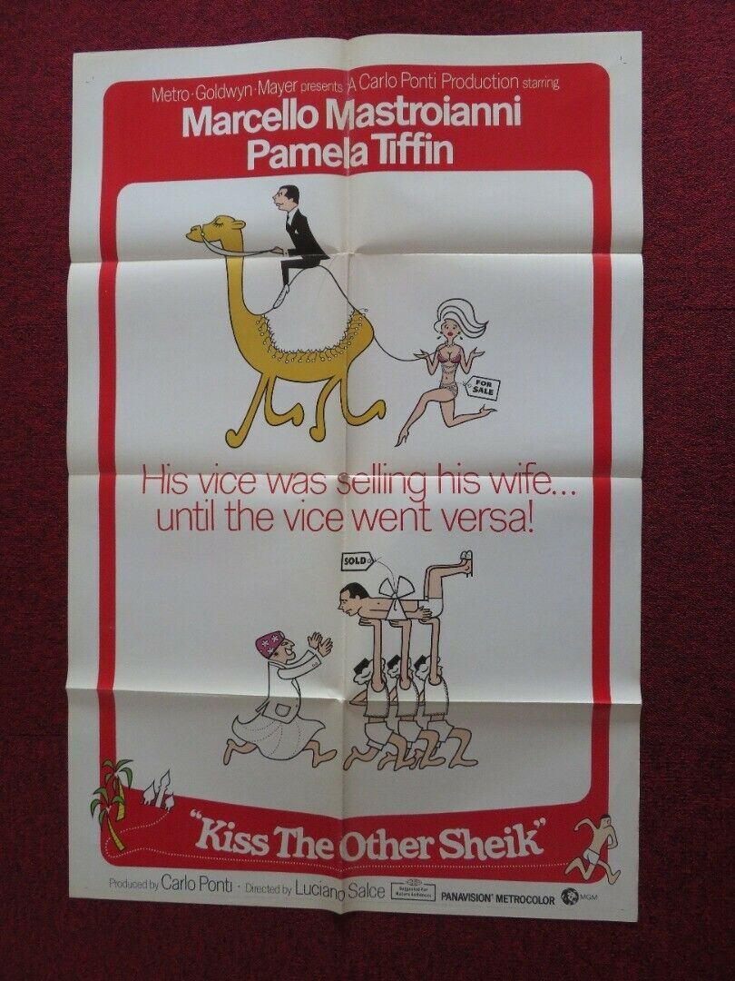 KISS THE OTHER SHEIK / Oggi, domani, dopodomani FOLDED US ONE SHEET POSTER 1965 Rendezvous Cinema Movie posters