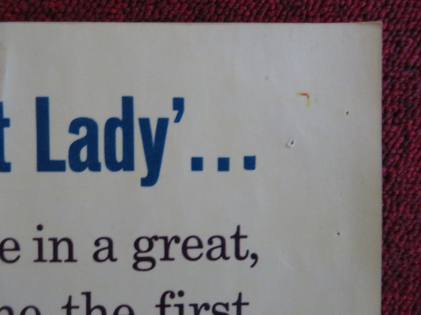 KISSES FOR MY PRESIDENT US HALF SHEET (22"x 28") POSTER FRED MACMURRAY 1964 Rendezvous Cinema Movie posters