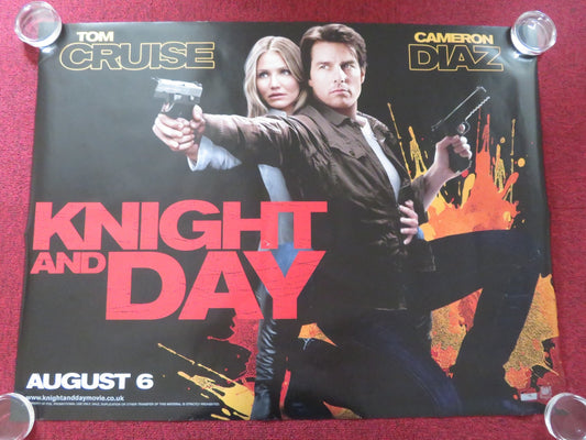 KNIGHT AND DAY UK QUAD ROLLED POSTER TOM CRUISE CAMERON DIAZ 2010 Rendezvous Cinema Movie posters