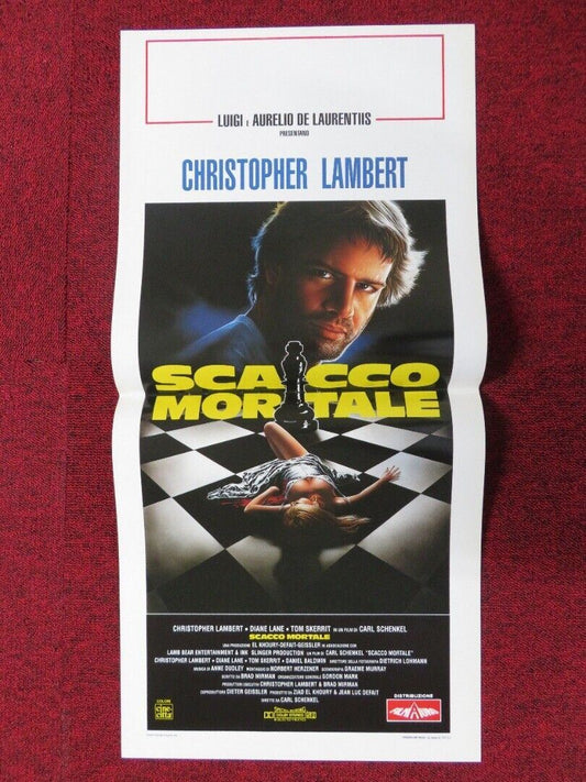 KNIGHT MOVES ITALIAN LOCANDINA (27.5"x13") POSTER CHRISTOPHER LAMBERT 1992 Movie posters