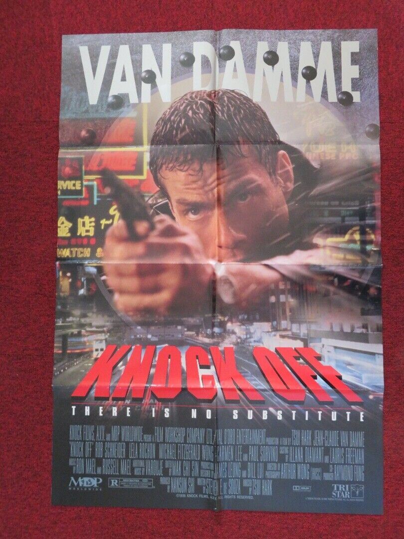 KNOCK OFF FOLDED US ONE SHEET POSTER VAN DAMME ROB SCHNEIDER 1998 Movie posters