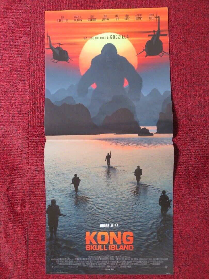 KONG SKULL ISLAND ITALIAN LOCANDINA (26.5"x12.5") POSTER SAMUEL L.JACKSON 2017 - Rendezvous Cinema