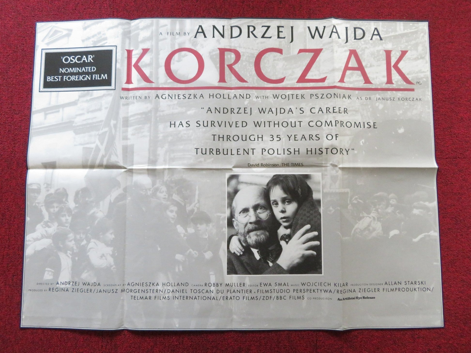 KORCZAK UK QUAD POSTER FOLDED ANDREZEJ WAJDA 1990 Rendezvous Cinema Movie posters