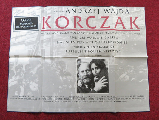 KORCZAK UK QUAD POSTER FOLDED ANDREZEJ WAJDA 1990 Rendezvous Cinema Movie posters