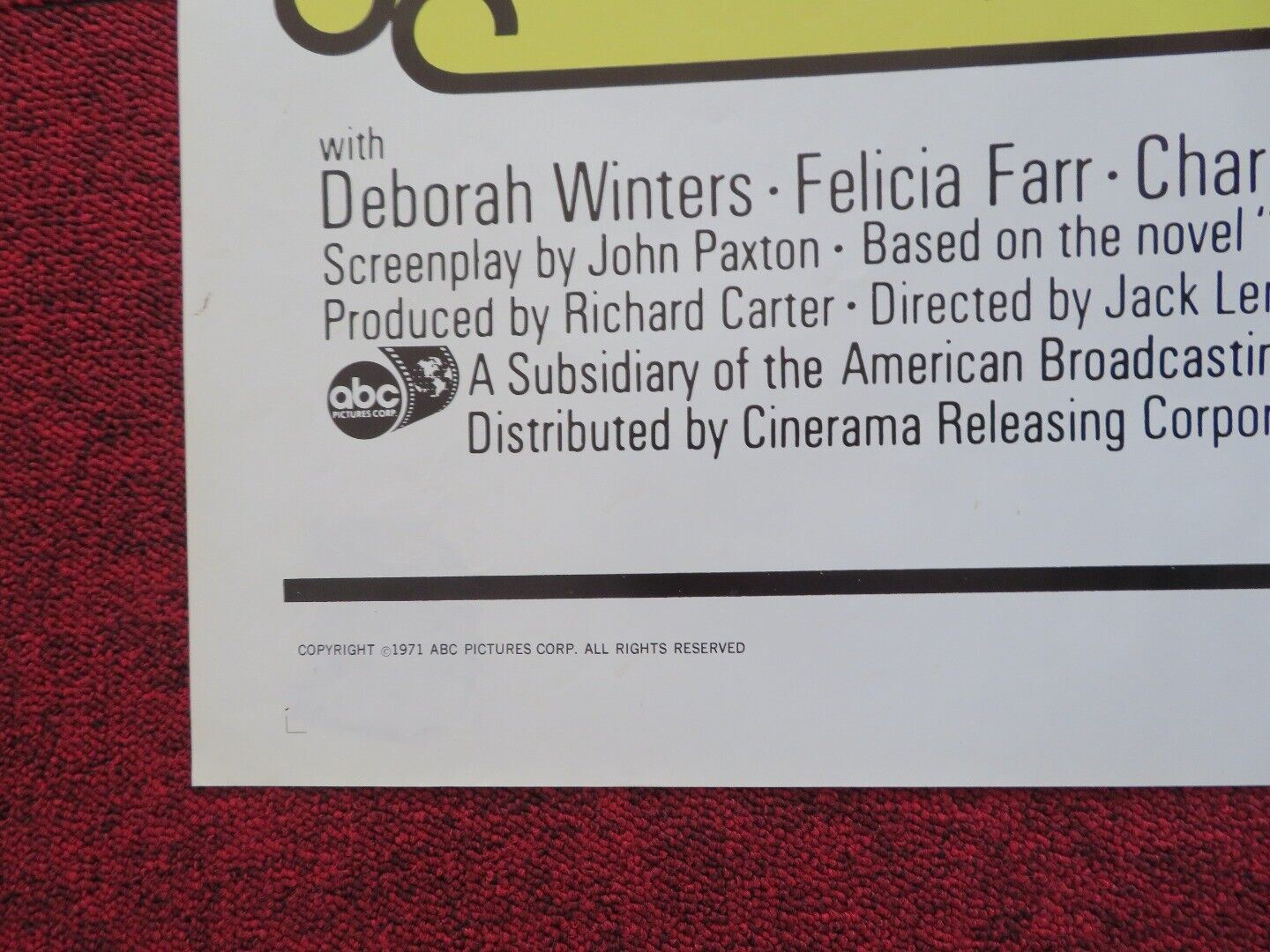 KOTCH FOLDED US ONE SHEET POSTER JACK LEMMON WALTER MATTHAU 1971 Movie posters