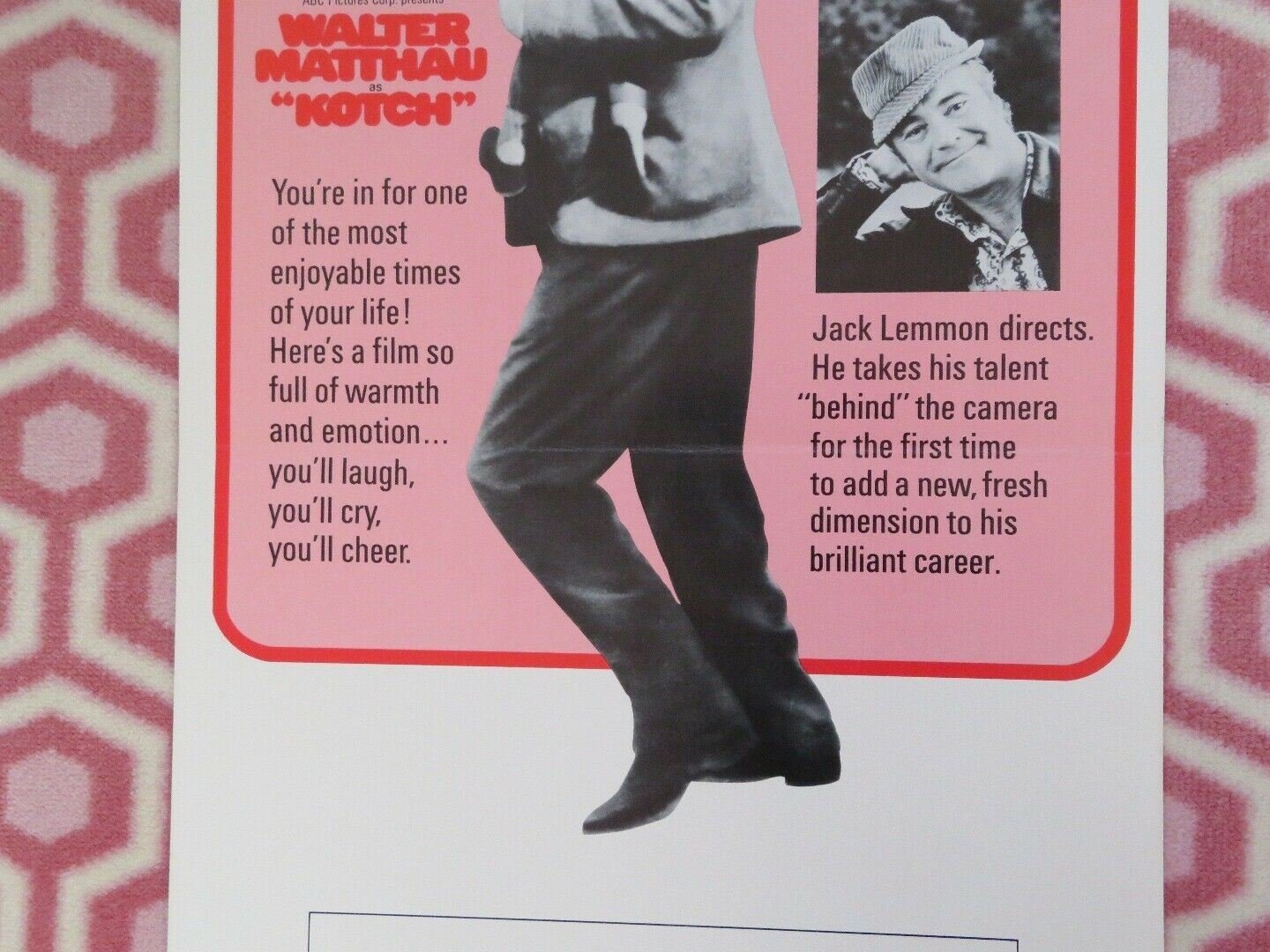 KOTCH US INSERT (14"x 36") POSTER WALTER MATTHAU JACK LEMMON 1971 Movie posters