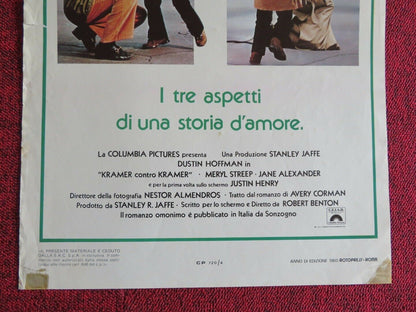 KRAMER CONTRO KRAMER ITALIAN LOCANDINA (27.5"x13.5") POSTER HOFFMAN 1979 Movie posters
