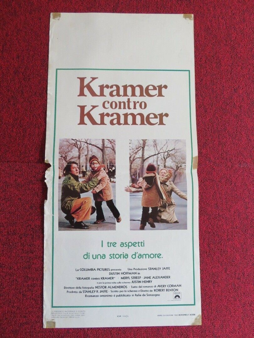 KRAMER CONTRO KRAMER ITALIAN LOCANDINA (27.5"x13.5") POSTER HOFFMAN 1979 Movie posters