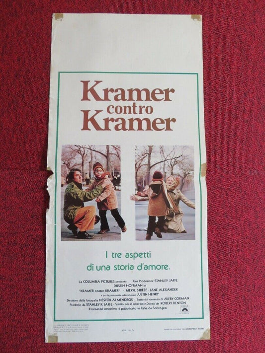 KRAMER CONTRO KRAMER ITALIAN LOCANDINA (27.5"x13.5") POSTER HOFFMAN 1979 Movie posters