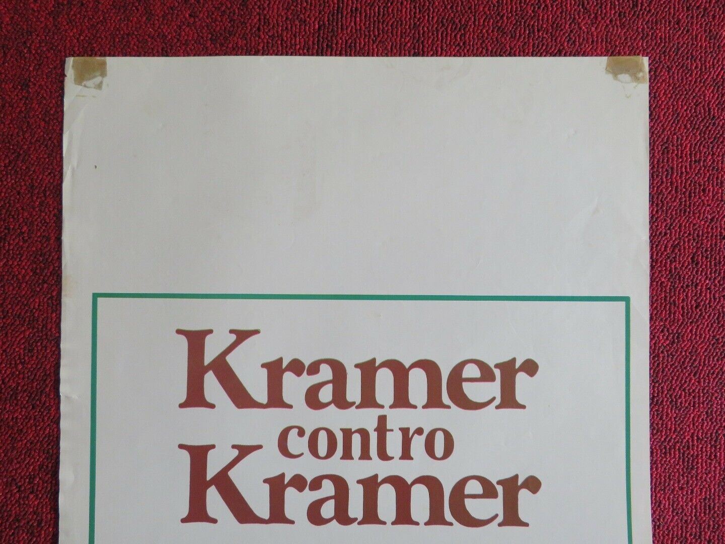 KRAMER CONTRO KRAMER ITALIAN LOCANDINA (27.5"x13.5") POSTER HOFFMAN 1979 Movie posters