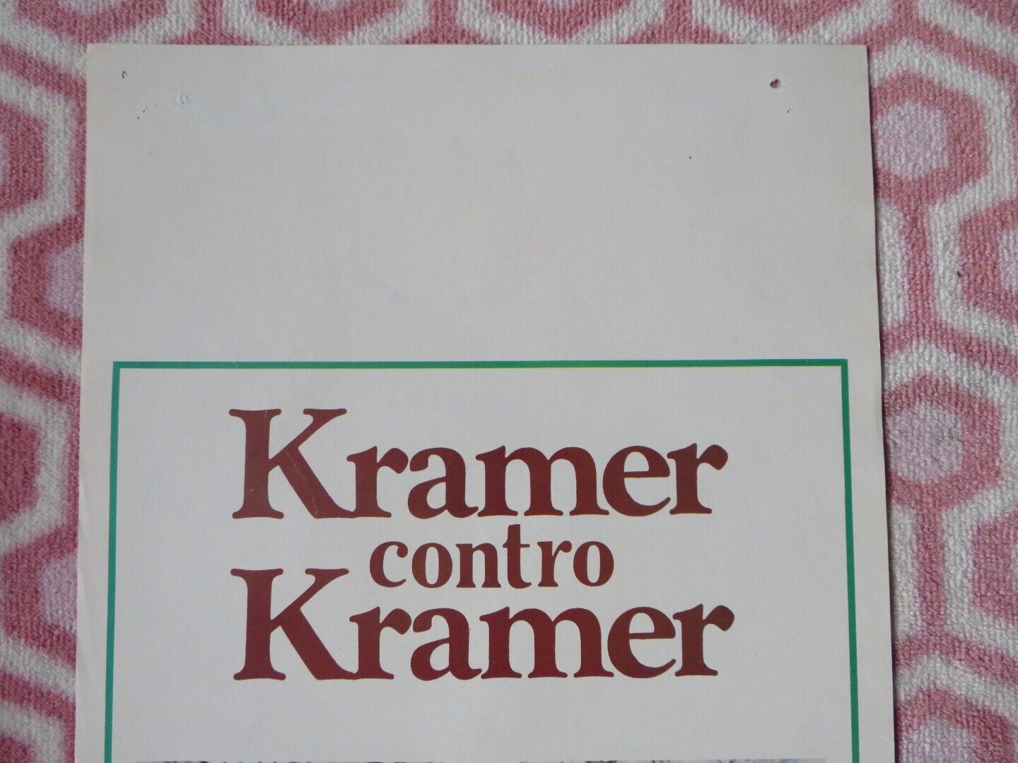 KRAMER CONTRO KRAMER /Kramer vs. Kramer ITALIAN LOCANDINA (27.5"x13") POSTER '79 - Rendezvous Cinema