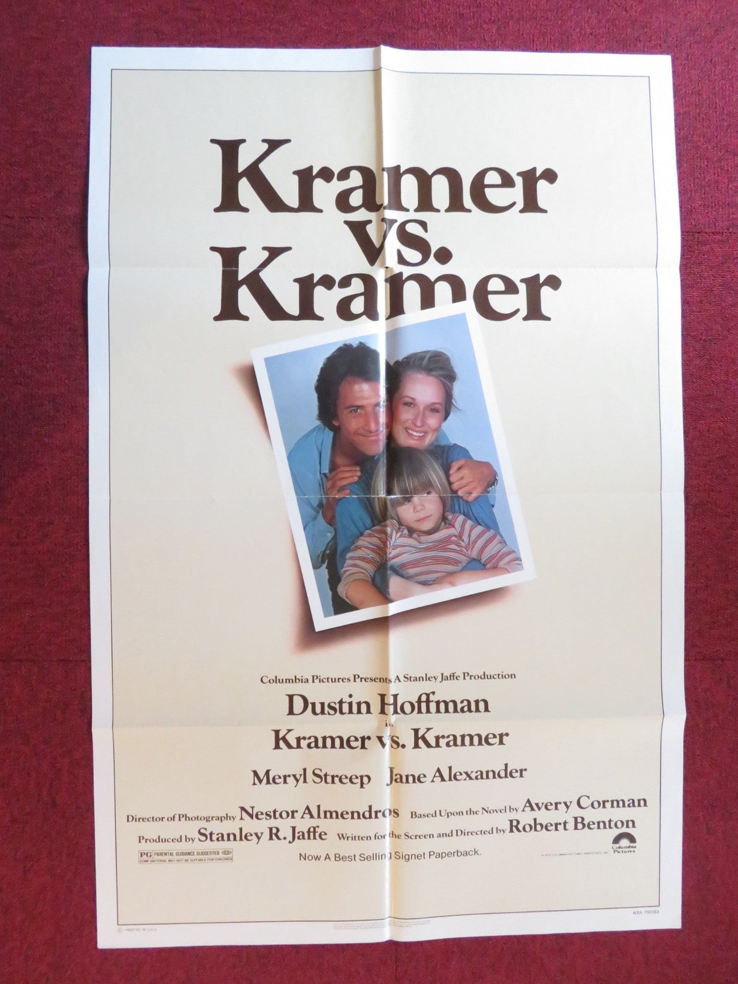 KRAMER VS. KRAMER FOLDED US ONE SHEET POSTER DUSTIN HOFFMAN MERYL STREEP 1979 Rendezvous Cinema Movie posters