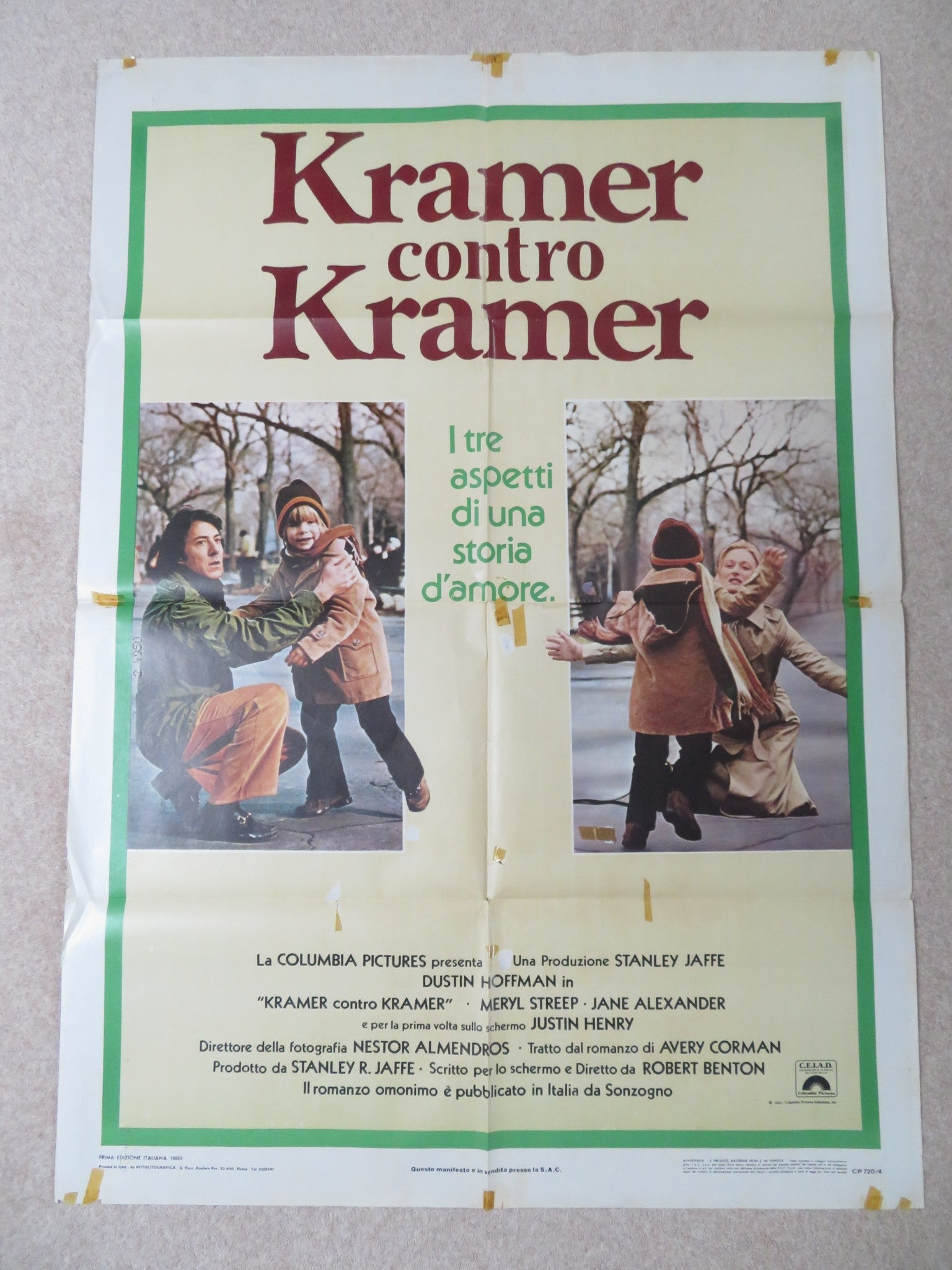 KRAMER VS KRAMER ITALIAN 2 FOGLIO POSTER DUSTIN HOFFMAN MERYL STREEP 1979 Rendezvous Cinema Movie posters
