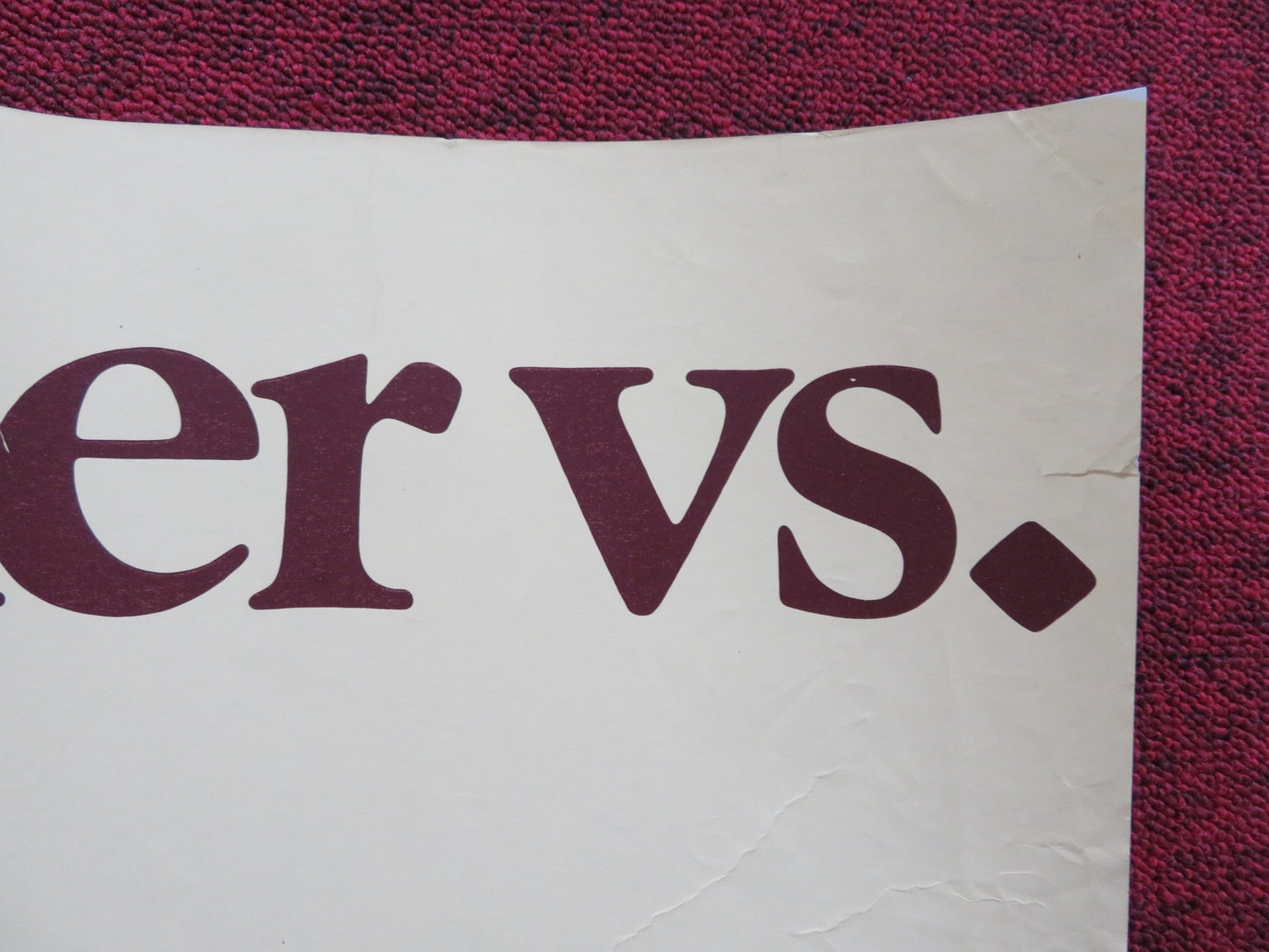 KRAMER VS KRAMER UK QUAD POSTER FOLDED DUSTIN HOFFMAN MERYL STREEP 1979 Rendezvous Cinema Movie posters