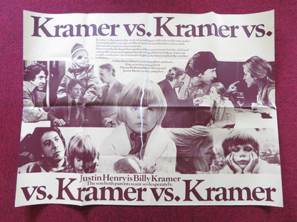 KRAMER VS KRAMER UK QUAD POSTER FOLDED DUSTIN HOFFMAN MERYL STREEP 1979 Rendezvous Cinema Movie posters