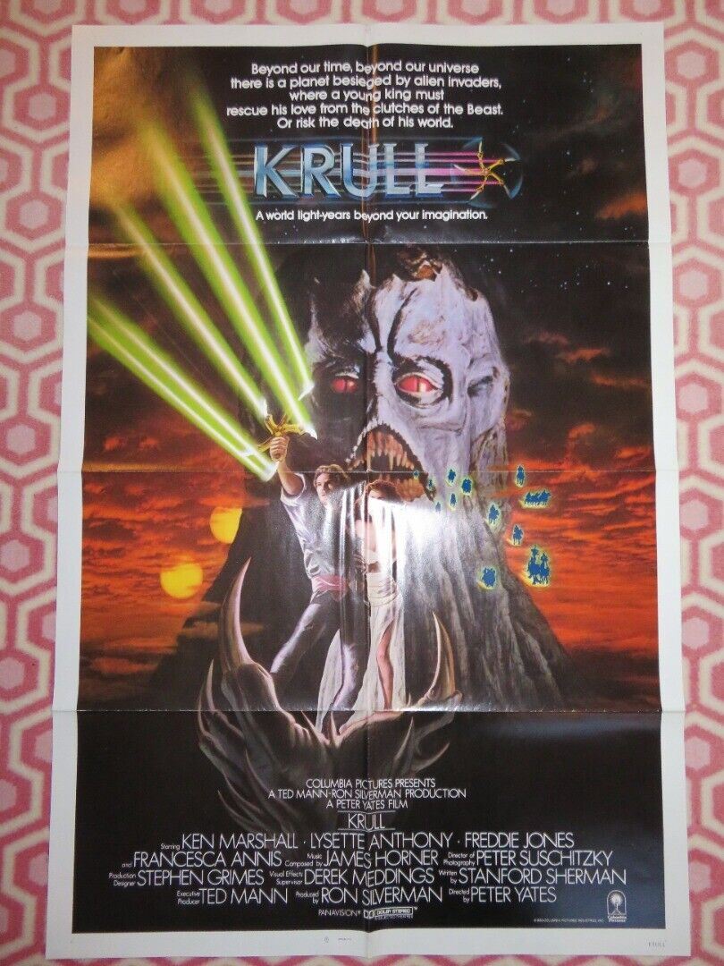 KRULL FOLDED US ONE SHEET POSTER FREDDIE JONES KEN MARSHALL 1983 Movie posters