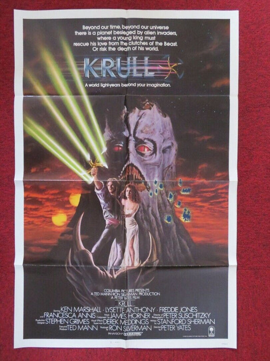 KRULL FOLDED US ONE SHEET POSTER KEN MARSHALL LYSETTE ANTHONY 1983 Movie posters
