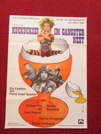 KUCKUCKSEI IM GANGSTER NEST GERMAN A1 ROLLED POSTER HERBERT FUX R,BASEDOW 1969 Movie posters