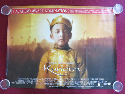 KUNDUN UK QUAD (30"x 40") ROLLED POSTER TENZIN THUTHOB TSARONG 1997 Rendezvous Cinema Movie posters