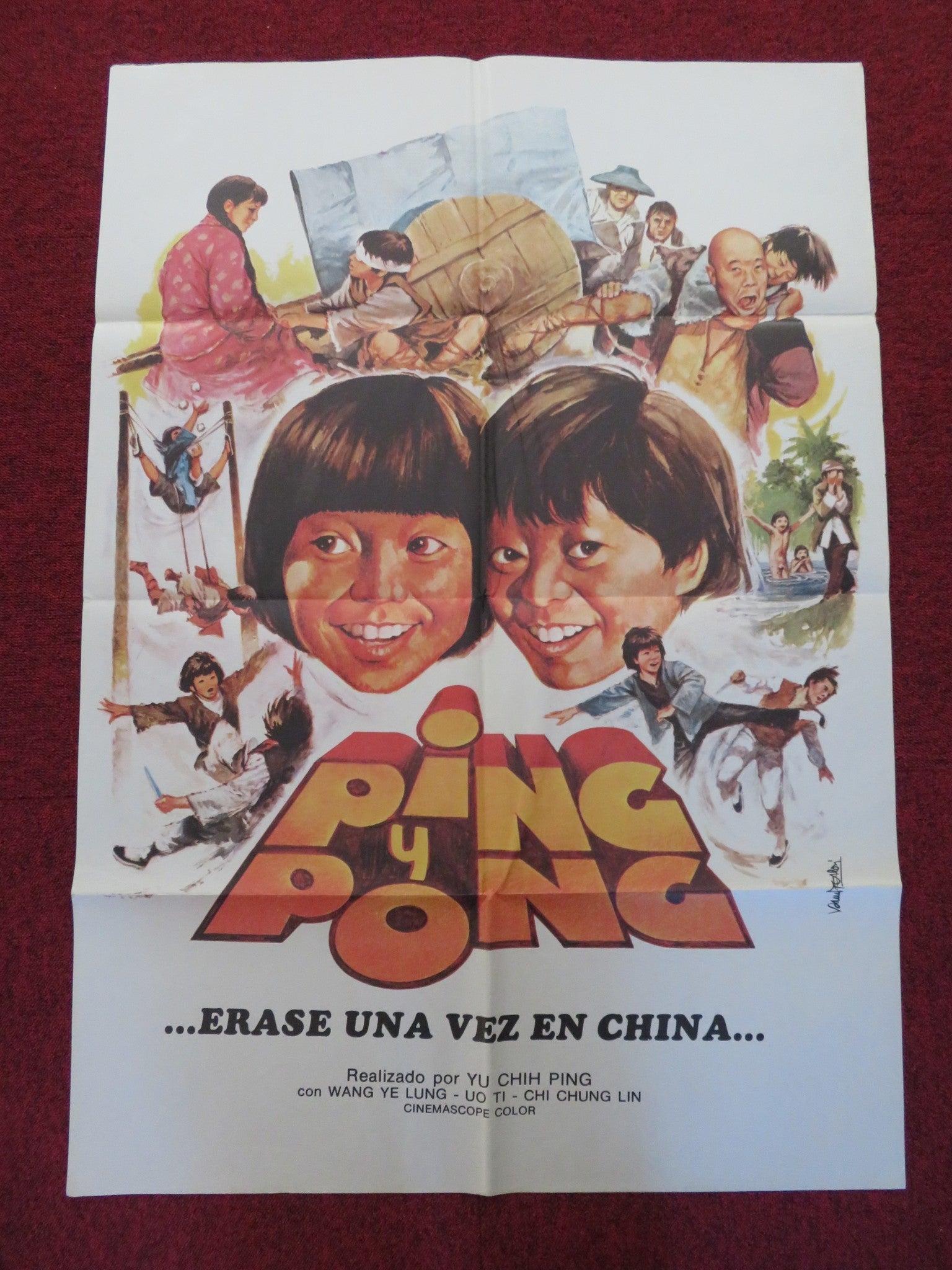 KUNG FU KIDS BREAK AWAY FOLDED SPANISH POSTER HO WANG TI OU 1980 Rendezvous Cinema Movie posters