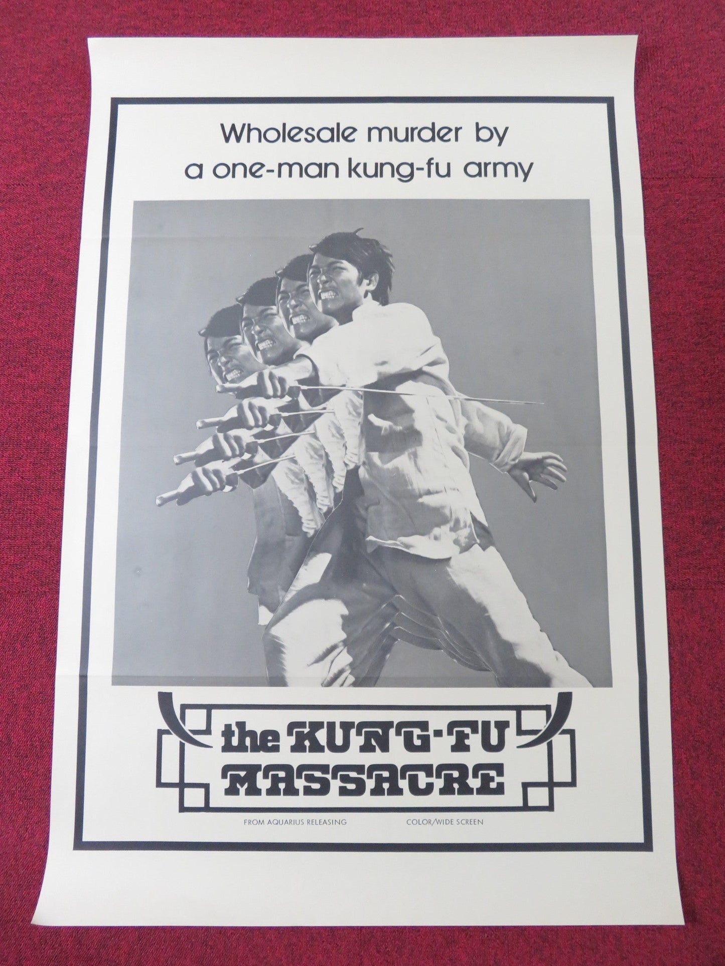 KUNG FU MASSCRE US ONE SHEET ROLLED POSTER CHARLES HEUNG FU - WAN CHIN 1974 Rendezvous Cinema Movie posters