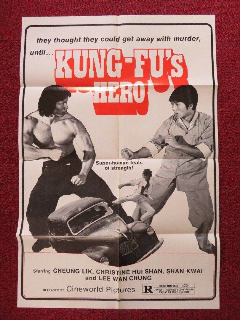 KUNG - FU'S HERO FOLDED US ONE SHEET POSTER (39"X26") CHEUNG LIK 1973 Movie posters