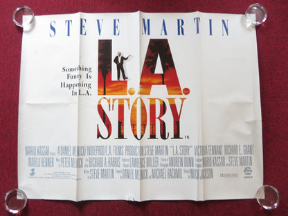 L. A. STORY UK QUAD (30"x 40") ROLLED POSTER STEVE MARTIN RICHARD E. GRANT 1991 Rendezvous Cinema Movie posters