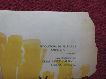 LA AGONIA DE SER MADRE / AGONY TO BE A MOTHER FOLDED MEXICAN POSTER LOPEZ 1970 Rendezvous Cinema Movie posters