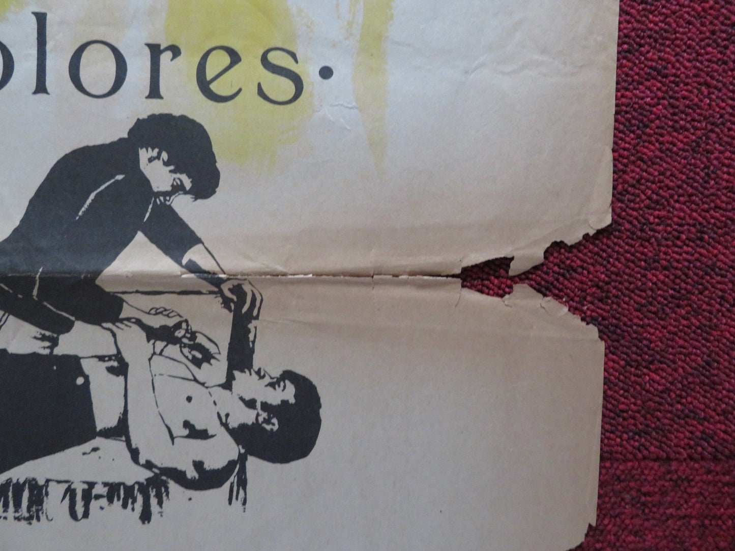 LA AGONIA DE SER MADRE / AGONY TO BE A MOTHER FOLDED MEXICAN POSTER LOPEZ 1970 Rendezvous Cinema Movie posters