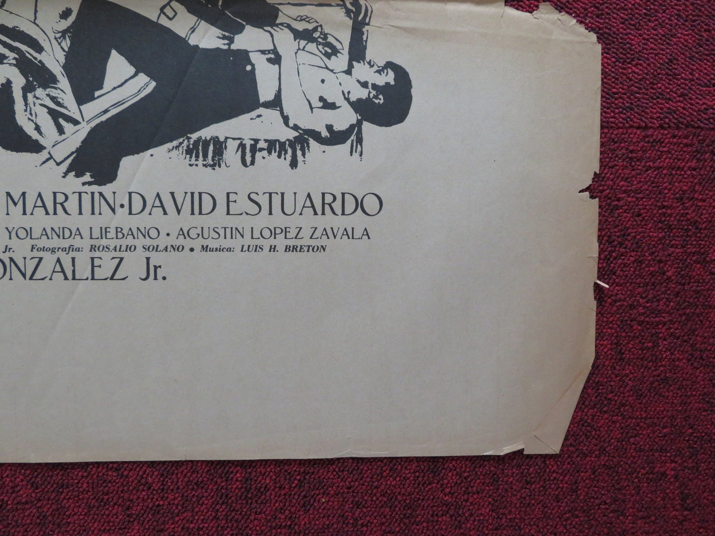 LA AGONIA DE SER MADRE / AGONY TO BE A MOTHER FOLDED MEXICAN POSTER LOPEZ 1970 Rendezvous Cinema Movie posters