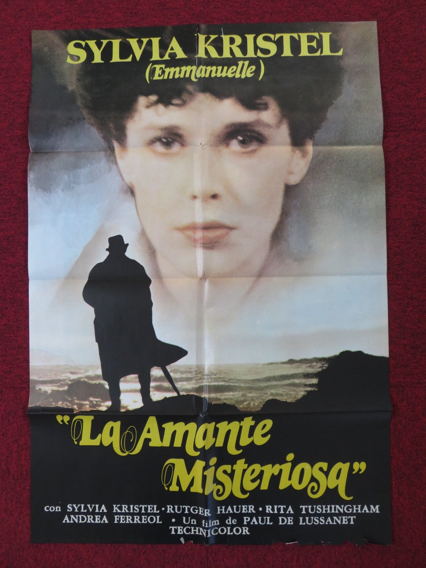 LA AMANTE MISTERIOSA FOLDED COLUMBIAN POSTER RUTGER HAUER SYLVIA KRISTEL 1978 Rendezvous Cinema Movie posters
