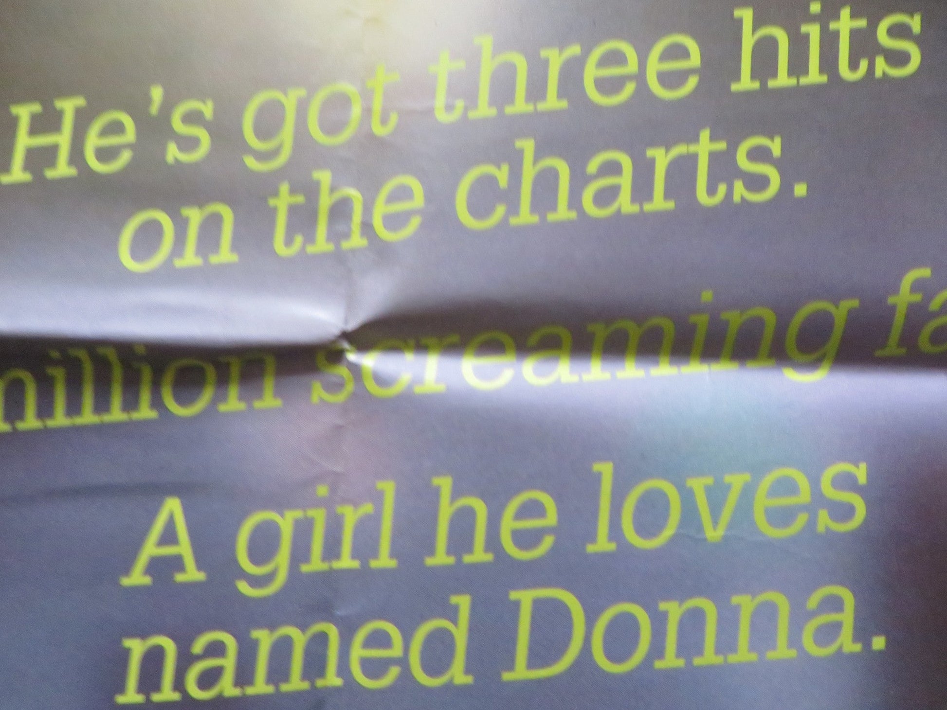 LA BAMBA UK QUAD POSTER FOLDED LOU DIAMOND PHILLIPS ESAI MORALES 1987 Rendezvous Cinema Movie posters