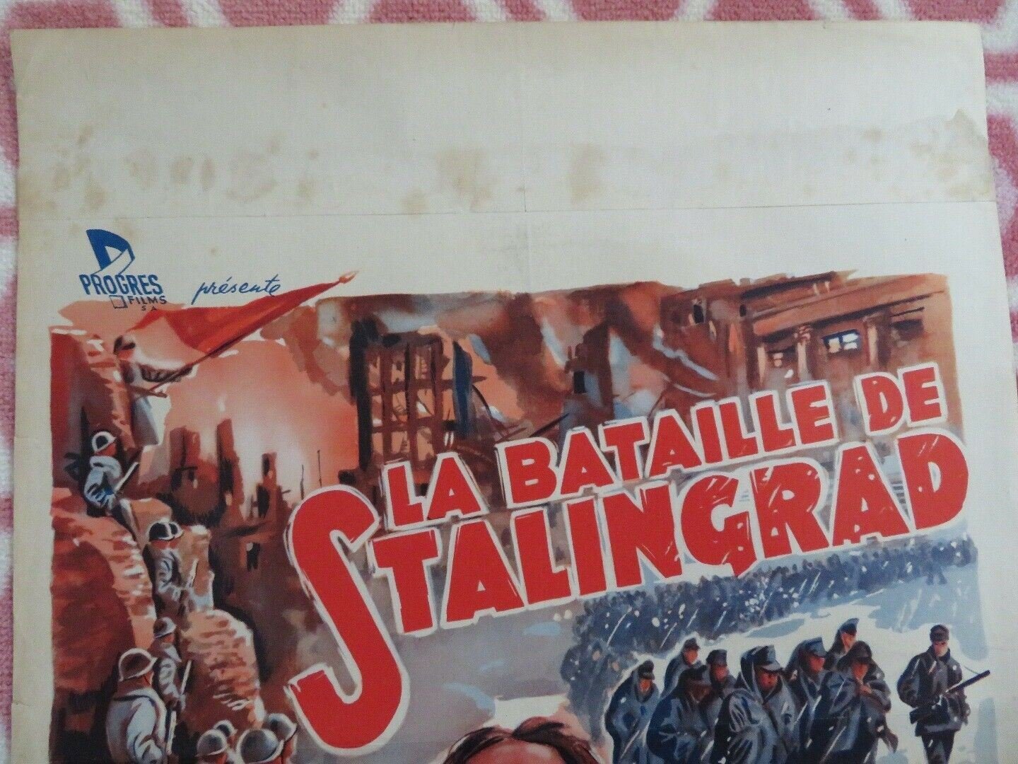 LA BATAILLE DE STALINGRAD BELGIUM (22"x 14") POSTER DIKI SIMONOV CHOUMSKIN Movie posters