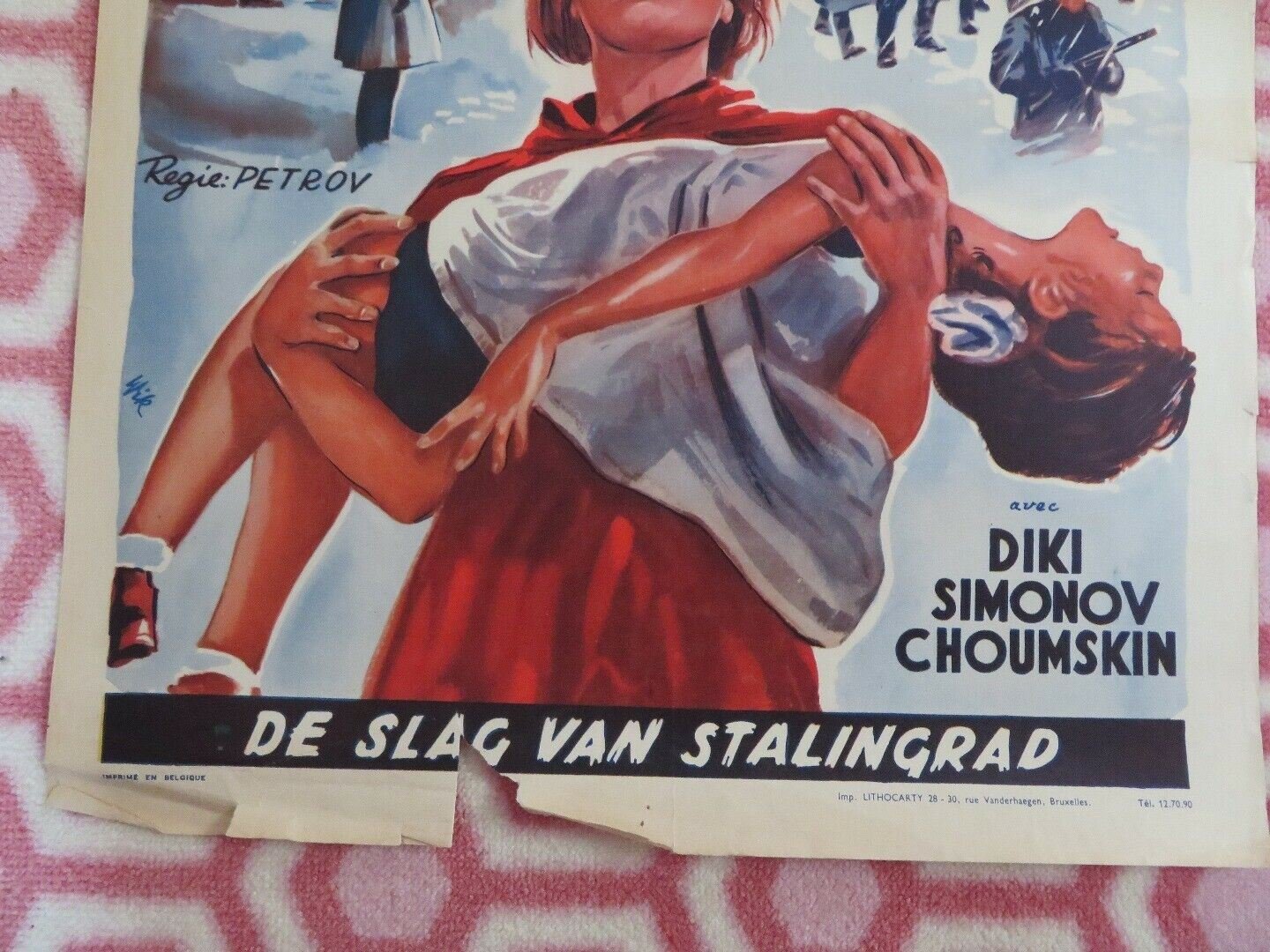 LA BATAILLE DE STALINGRAD BELGIUM (22"x 14") POSTER DIKI SIMONOV CHOUMSKIN Movie posters
