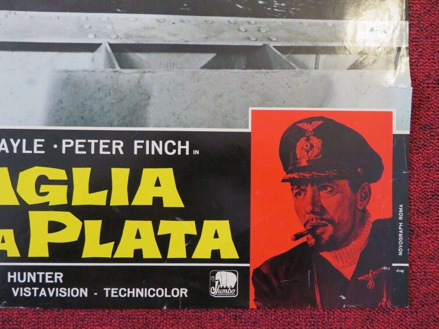 LA BATTAGLIA DI RIO DELLA PLATA - A ITALIAN FOTOBUSTA POSTER JOHN GREGSON 1956 Movie posters