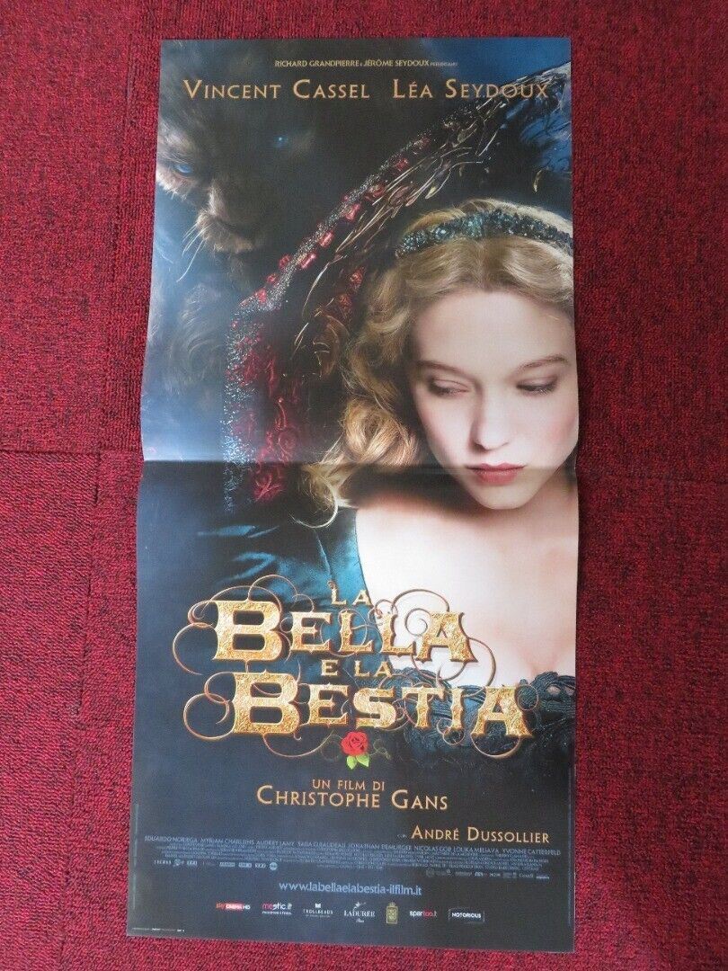 LA BELLA E LA BESTIA ITALIAN LOCANDINA (26.5"x12.5") POSTER VINCENT CASSEL 2014 Movie posters
