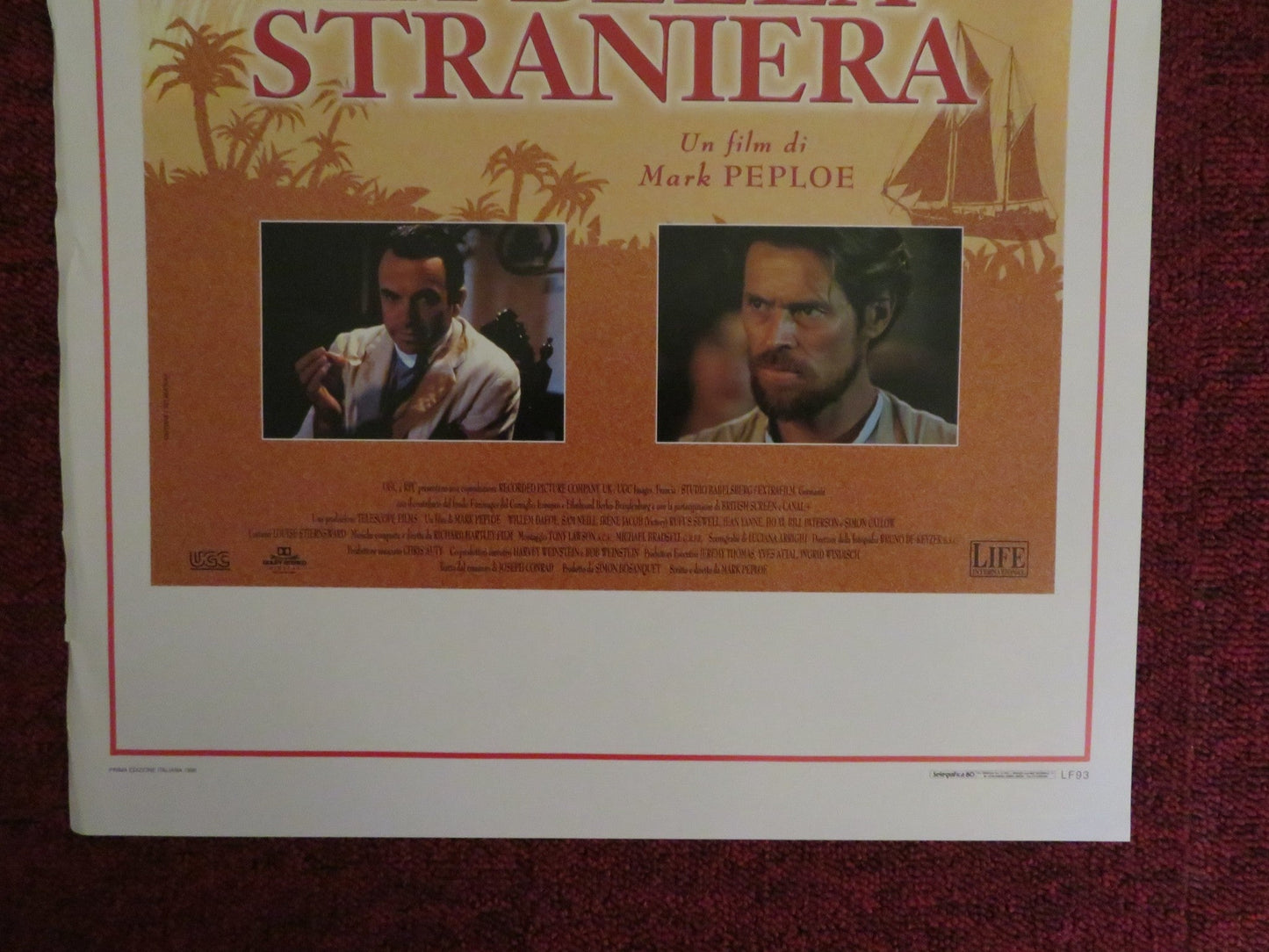 LA BELLA STRANIERA ITALIAN LOCANDINA POSTER WILLEM DAFOE SAM NEILL 1996 Rendezvous Cinema Movie posters
