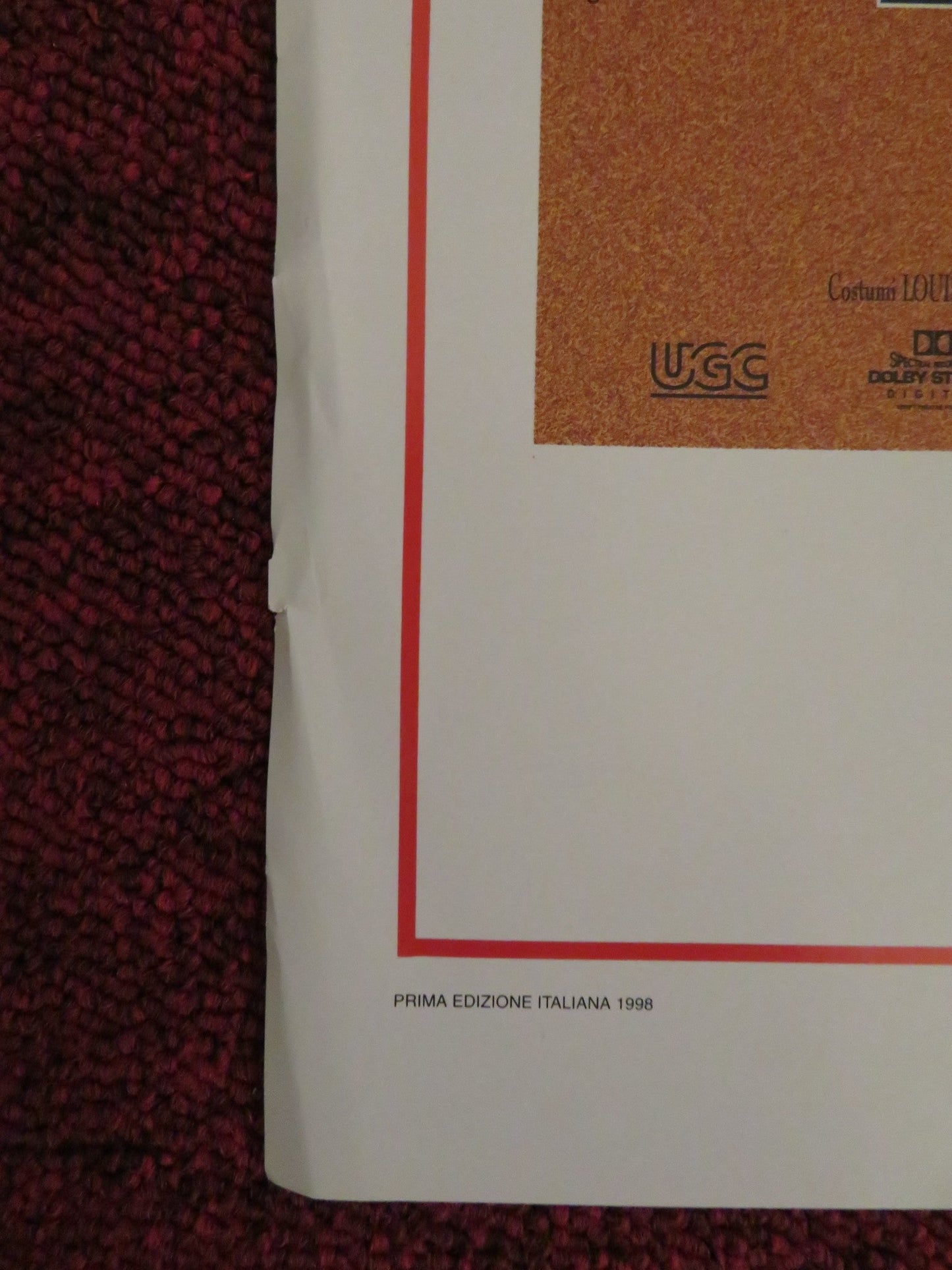 LA BELLA STRANIERA ITALIAN LOCANDINA POSTER WILLEM DAFOE SAM NEILL 1996 Rendezvous Cinema Movie posters