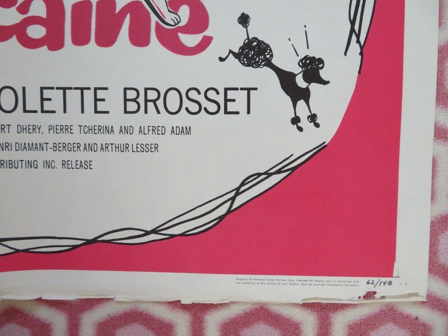 LA BELLE AMERICAINE/ The American Beauty FOLDED US ONE SHEET POSTER R DHERY 1962 Movie posters