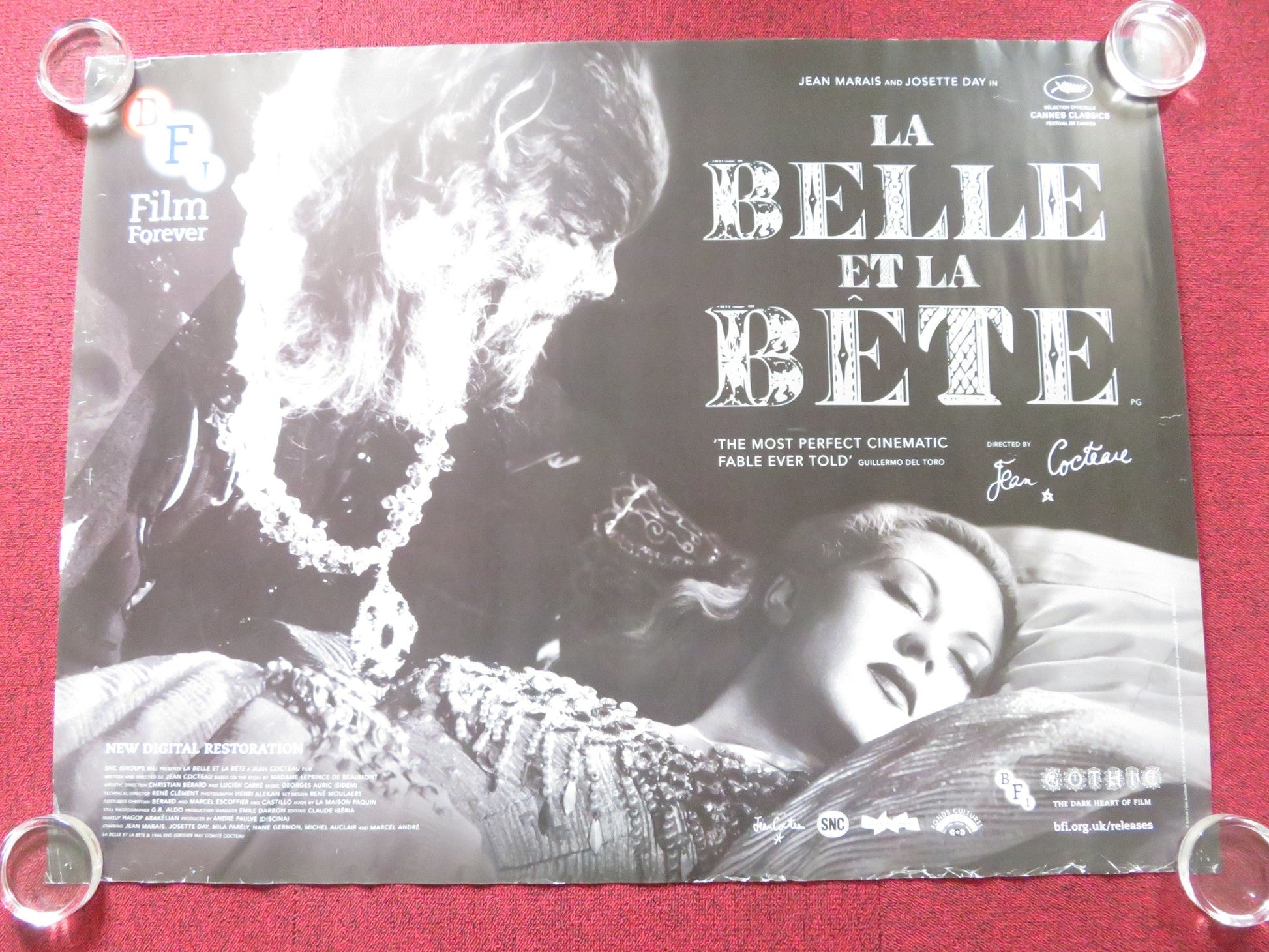 LA BELLE ET LA BETE UK QUAD (30"x 40") ROLLED POSTER JEAN COCTEAU BFI 2013 Rendezvous Cinema Movie posters
