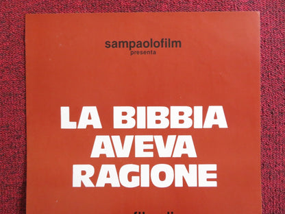 LA BIBBIA AVEVA RAGIONA ITALIAN LOCANDINA POSTER HAROLD REINL 1960s Rendezvous Cinema Movie posters