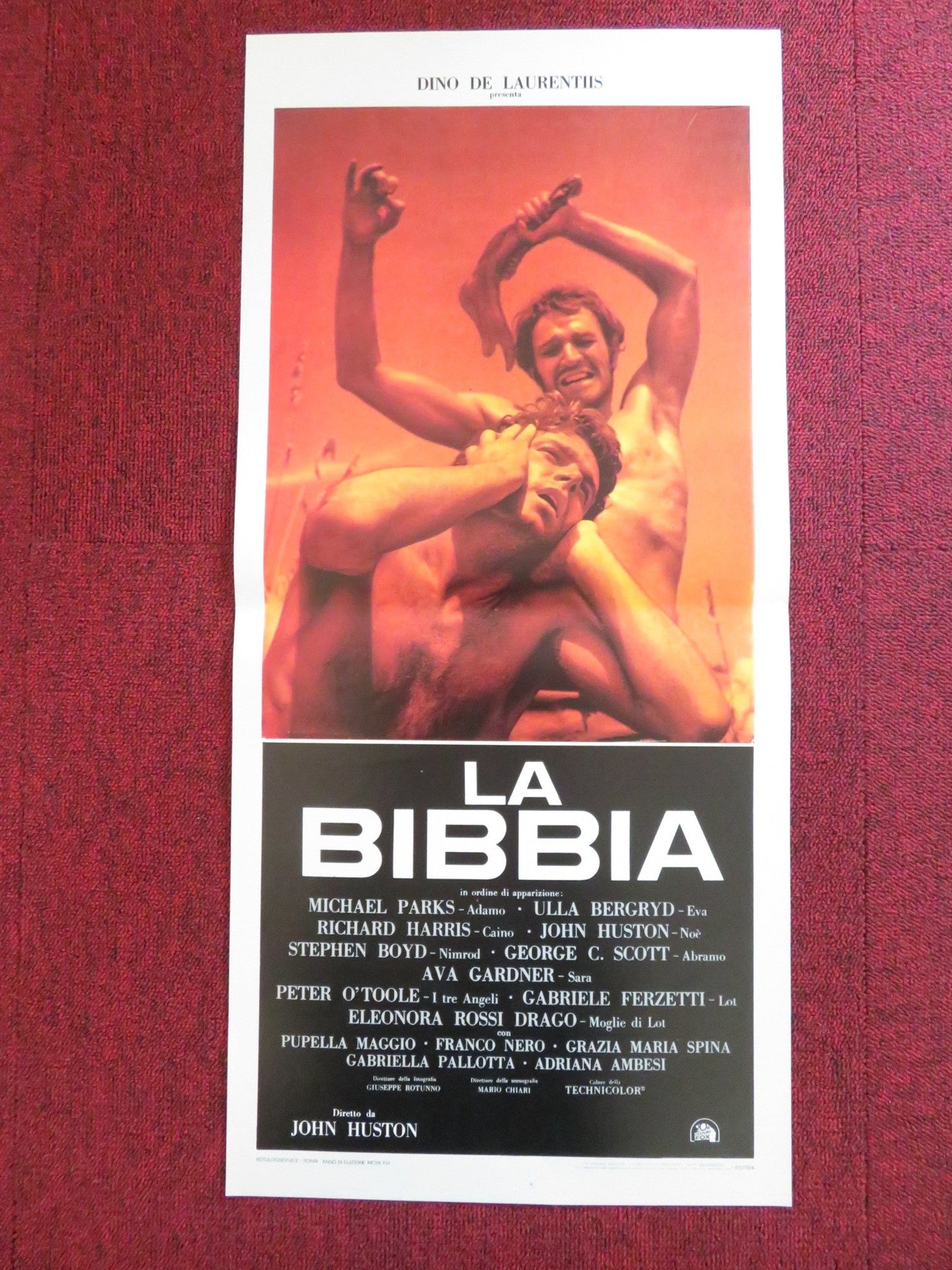 LA BIBBIA ITALIAN LOCANDINA POSTER MICHAEL PARKS RICHARD HARRIS 1966 Rendezvous Cinema Movie posters