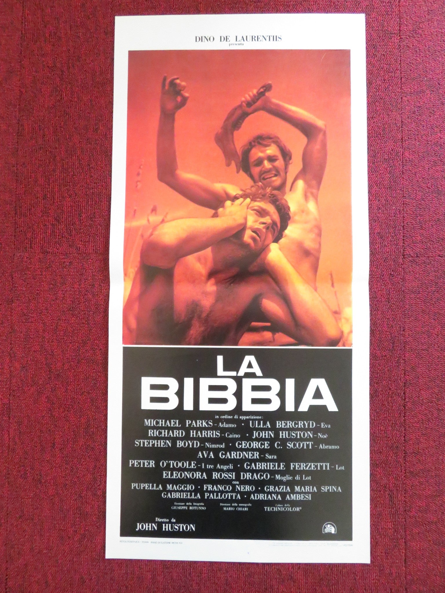 LA BIBBIA ITALIAN LOCANDINA POSTER MICHAEL PARKS RICHARD HARRIS 1966 Rendezvous Cinema Movie posters