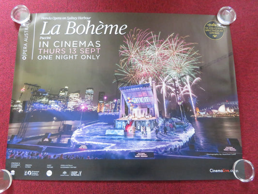 LA BOHEME HANDA OPERA AUSTRALIA UK QUAD ROLLED POSTER SYDNEY HARBOUR 2018 Rendezvous Cinema Movie posters