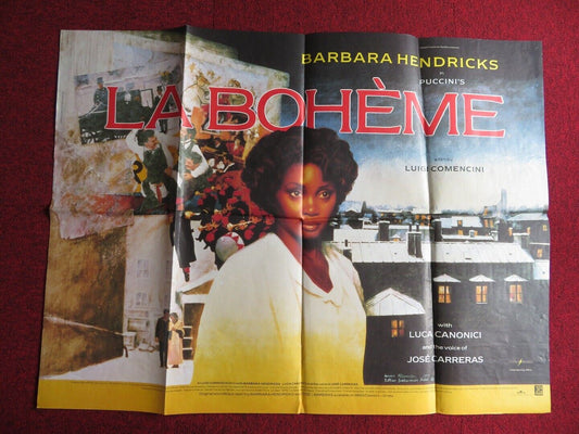 LA BOHEME UK QUAD POSTER BARARA HENDRICKS JOSE CARRERAS 1988 Movie posters