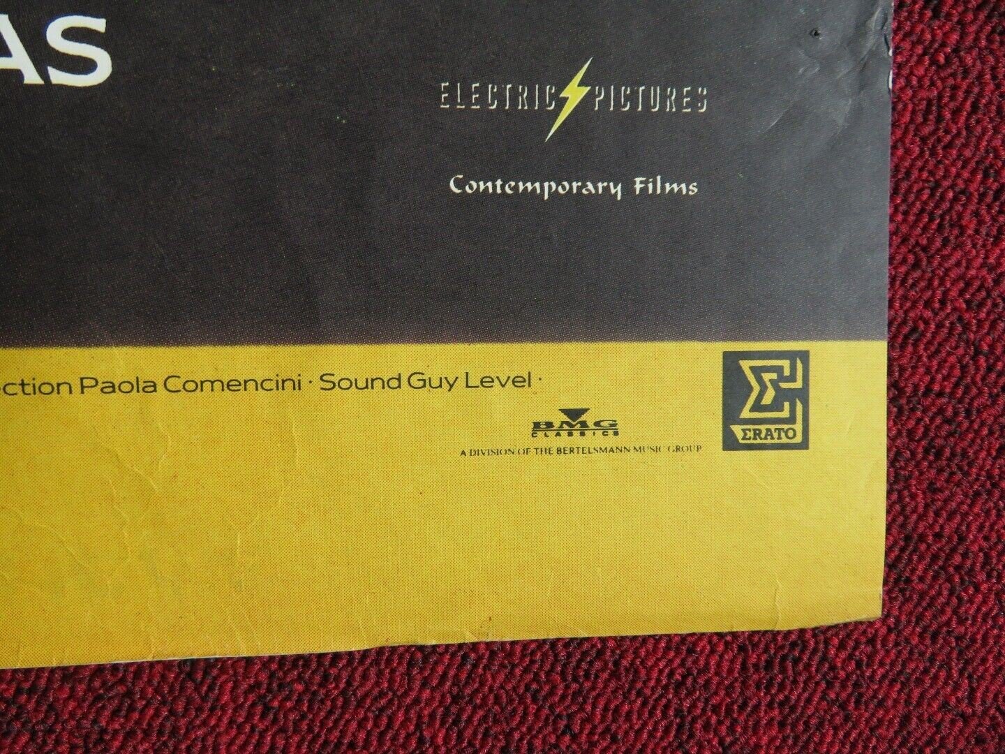 LA BOHEME UK QUAD POSTER BARARA HENDRICKS JOSE CARRERAS 1988 Movie posters