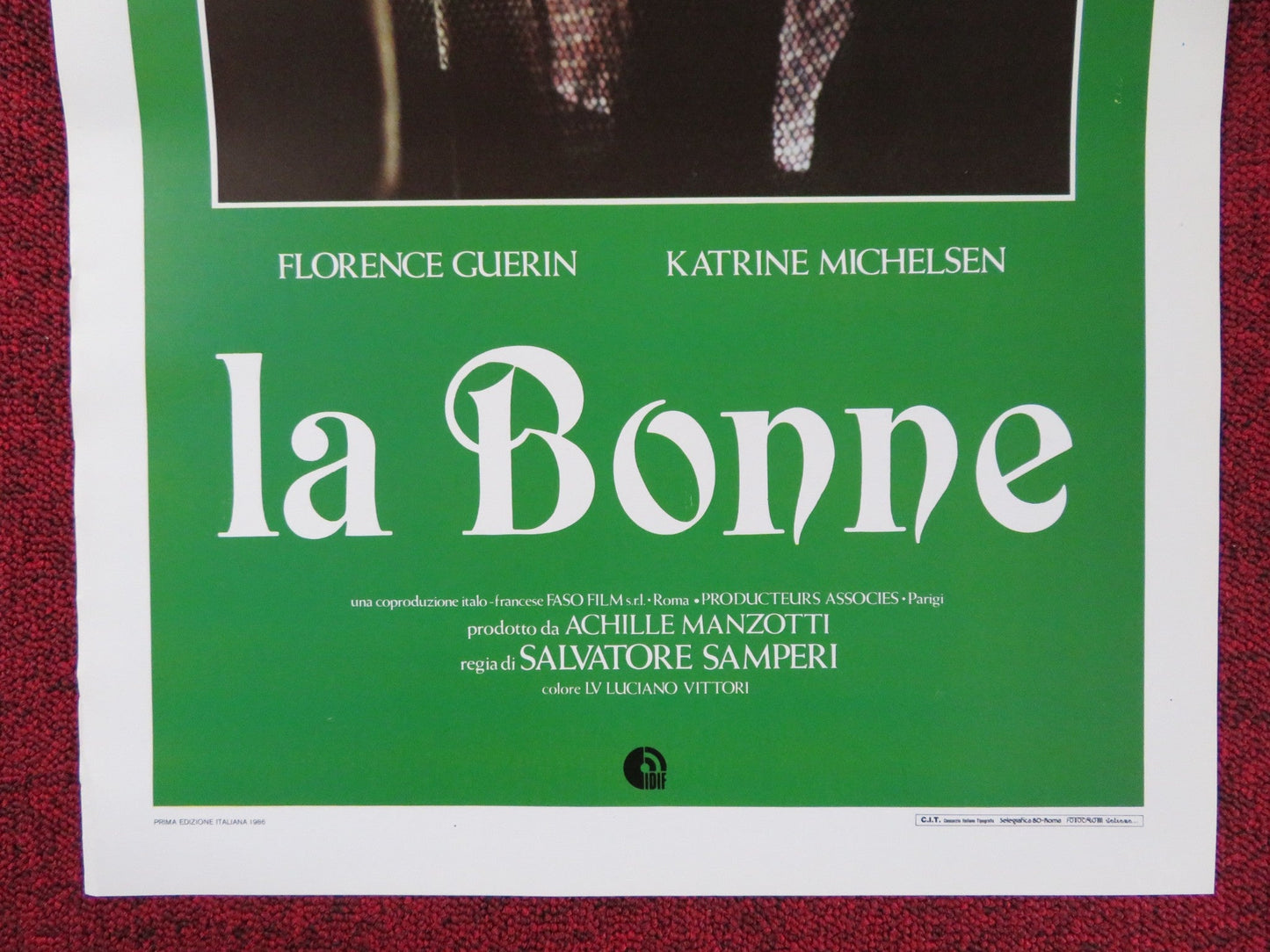 LA BONNE ITALIAN LOCANDINA POSTER FLORENCE GUERIN KATRINE MICHELSEN 1986 Rendezvous Cinema Movie posters