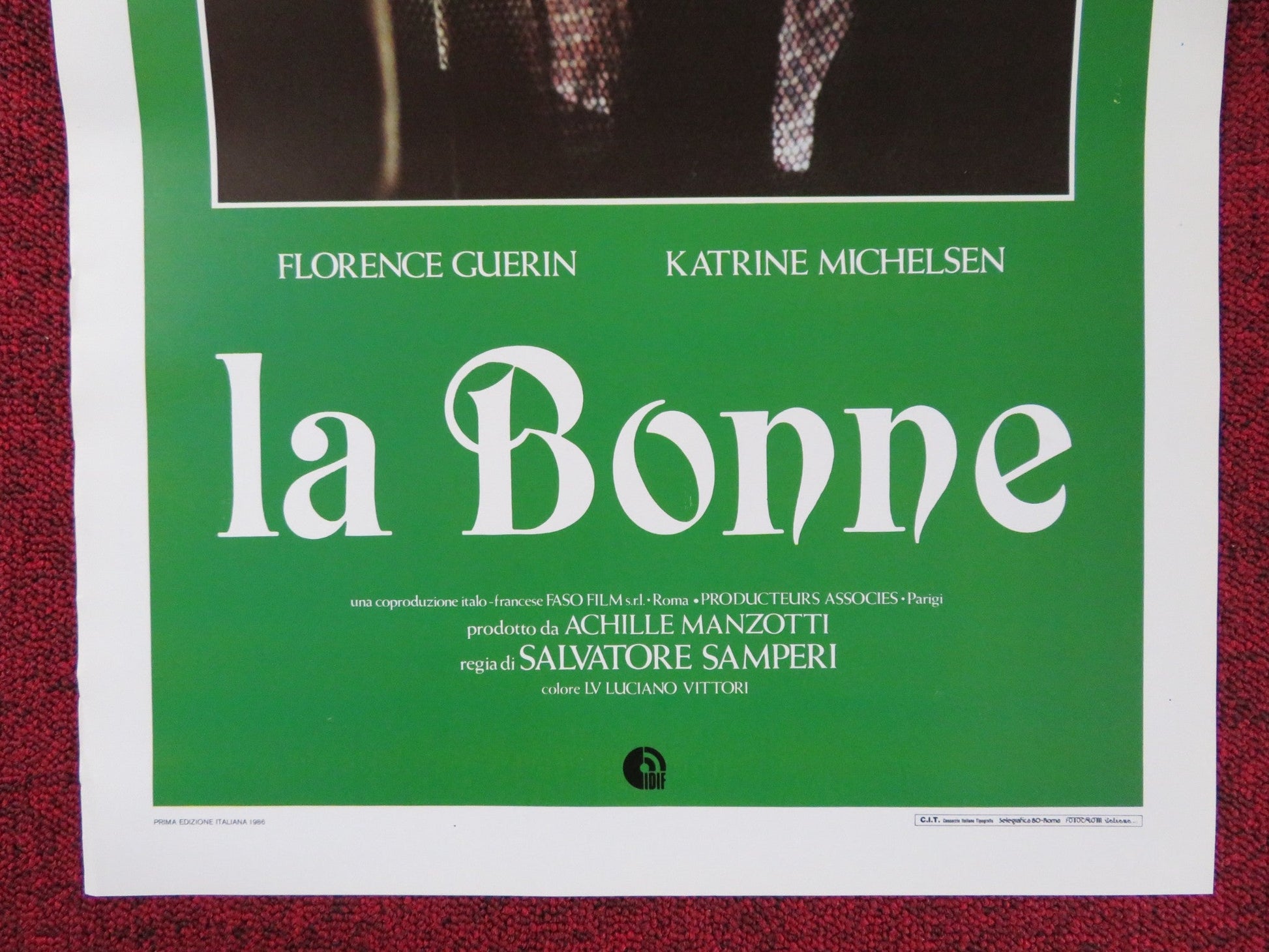 LA BONNE ITALIAN LOCANDINA POSTER FLORENCE GUERIN KATRINE MICHELSEN 1986 Rendezvous Cinema Movie posters