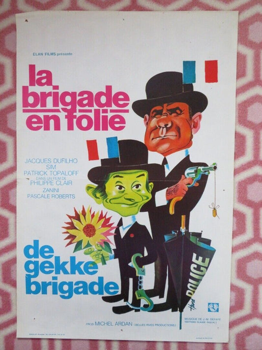 LA BRIGADE EN FOLIE BELGIUM (21.5"x14.5") POSTER JACQUES DUFILHO 1973 Movie posters