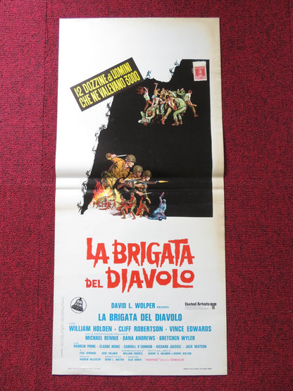 LA BRIGATA DEL DIAVOLO ITALIAN LOCANDINA POSTER WILLIAM HOLDEN 1968 Rendezvous Cinema Movie posters